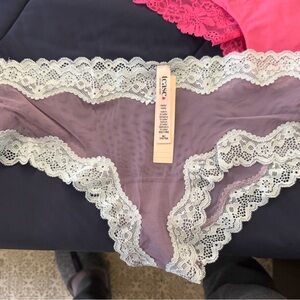 Victoria's Secret Lavender Lace Panties cheeky vs tease rare